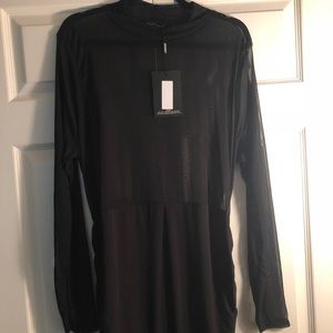 Black Sheer top midi